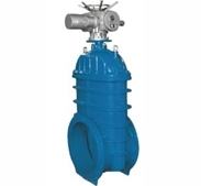 Electric resilient seated gate valve